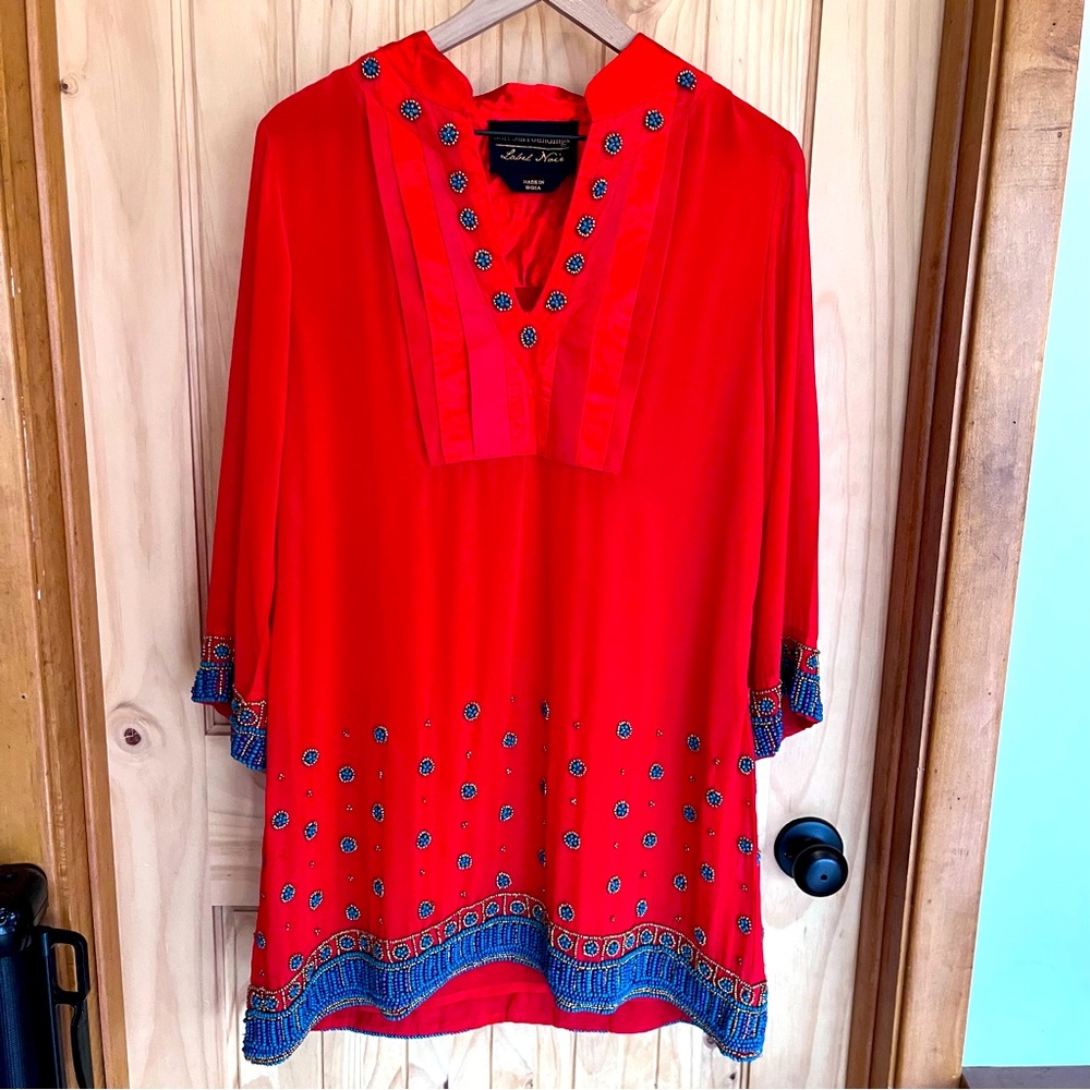 Soft Surrounding Noir Label Red Tunic